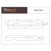 Плинтус Ultrawood BASE5074-244, изысканный элемент интерьера