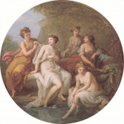 Панно Affresco, коллекция Фрески и фотообои, артикул Angelica Kauffmann Diana and her nymphs bathing