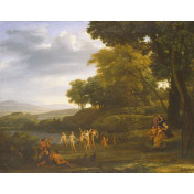 Панно Affresco, коллекция Фрески и фотообои, артикул Claude Lorrain Landscape with Dancing Satyrs and Nymphs