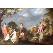 Панно Affresco, коллекция Фрески и фотообои, артикул Cornelis van Poelenburgh The Musical Contest between Apollo and Marsyas