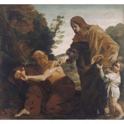Панно Affresco, коллекция Фрески и фотообои, артикул Giovanni Lanfranco Elijah Receiving Bread from the Widow of Zarephath