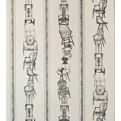 Английские обои Barneby Gates, коллекция Book vol.1, артикул BG0500102/Chairs/Black on Parchment