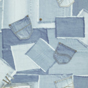 Бельгийские обои Covers, коллекция Elements, артикул Patchwork Cowboy 37-Denim