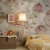 Российские обои Factura, коллекция Kids, артикул BALLOONS/2: премиальные дизайнерские обои для стильного интерьера