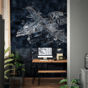 Российские обои Factura, коллекция Kids, артикул BATTLE PLANE/3: премиальные дизайнерские обои для стильного интерьера