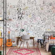Российские обои Factura, коллекция Kids, артикул DOGGYLAND/1: премиальные дизайнерские обои для стильного интерьера