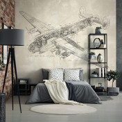 Российские обои Factura, коллекция Kids, артикул DRAWING PLANE/2: премиальные дизайнерские обои для стильного интерьера