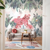 Российские обои Factura, коллекция Kids, артикул FLAMINGO/1: премиальные дизайнерские обои для стильного интерьера