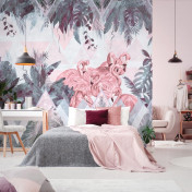 Российские обои Factura, коллекция Kids, артикул FLAMINGO/2: премиальные дизайнерские обои для стильного интерьера