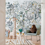 Российские обои Factura, коллекция Kids, артикул LEMURIA/5: премиальные дизайнерские обои для стильного интерьера