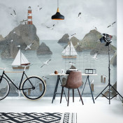 Российские обои Factura, коллекция Kids, артикул LIGHTHOUSE/1: премиальные дизайнерские обои для стильного интерьера