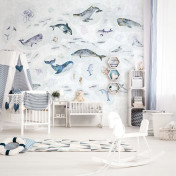 Российские обои Factura, коллекция Kids, артикул MARINE LIFE/1: премиальные дизайнерские обои для стильного интерьера