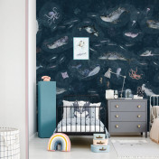 Российские обои Factura, коллекция Kids, артикул MARINE LIFE/3: премиальные дизайнерские обои для стильного интерьера