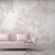 Российские обои Factura, коллекция Kids, артикул WORLD MAP/3: премиальные дизайнерские обои для стильного интерьера