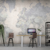 Российские обои Factura, коллекция Kids, артикул WORLD MAP/5: премиальные дизайнерские обои для стильного интерьера