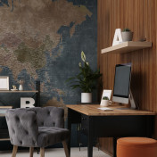 Российские обои Factura, коллекция Kids, артикул WORLD MAP/6: премиальные дизайнерские обои для стильного интерьера