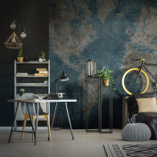 Российские обои Factura, коллекция Kids, артикул WORLD MAP/9: премиальные дизайнерские обои для стильного интерьера