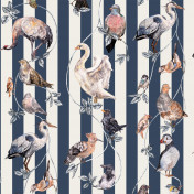 Панно House Of Hackney, коллекция Volume II, артикул Flights of Fancy/Pitch Blue/Off White Stripe