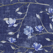 Американские обои Nicolette Mayer, коллекция Blossom Chinoiserie, артикул Bloom/Delft Blue