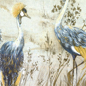 Панно Nicolette Mayer, коллекция Blossom Chinoiserie, артикул Crested Crane/Wheat Blue