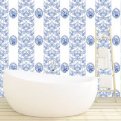 Американские обои Nicolette Mayer, коллекция Royal Delft, артикул Imperial-White