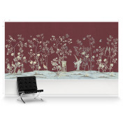 Американские обои Paul Montgomery Studio, коллекция Murals For Unique Walls, артикул Chai Wan/Claret