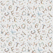Российские обои Yana Svetlova Wallcoverings, коллекция Summer Memories, артикул ALPHABET-04-MULTICOLOUR