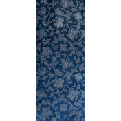 Французские обои Zuber, коллекция Broderies, артикул 380/Bleu/Serti Argent