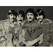 Английская ткань Andrew Martin, коллекция The Beatles, артикул FAB4 Large/Antracite