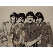 Английская ткань Andrew Martin, коллекция The Beatles, артикул FAB4 Large/Ecru