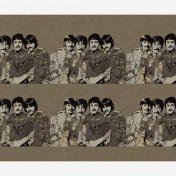 Английская ткань Andrew Martin, коллекция The Beatles, артикул FAB4 MEDIUM/TAUPE