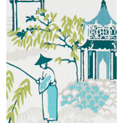 Английская ткань Clarke & Clarke, коллекция Oriental Garden, артикул F1290/01