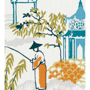 Английская ткань Clarke & Clarke, коллекция Oriental Garden, артикул F1290/04