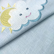 Бельгийская ткань Daylight, коллекция Ternura, артикул Nuvem/Aqua Бельгийская ткань Daylight, коллекция Ternura, артикул Nuvem/Aqua