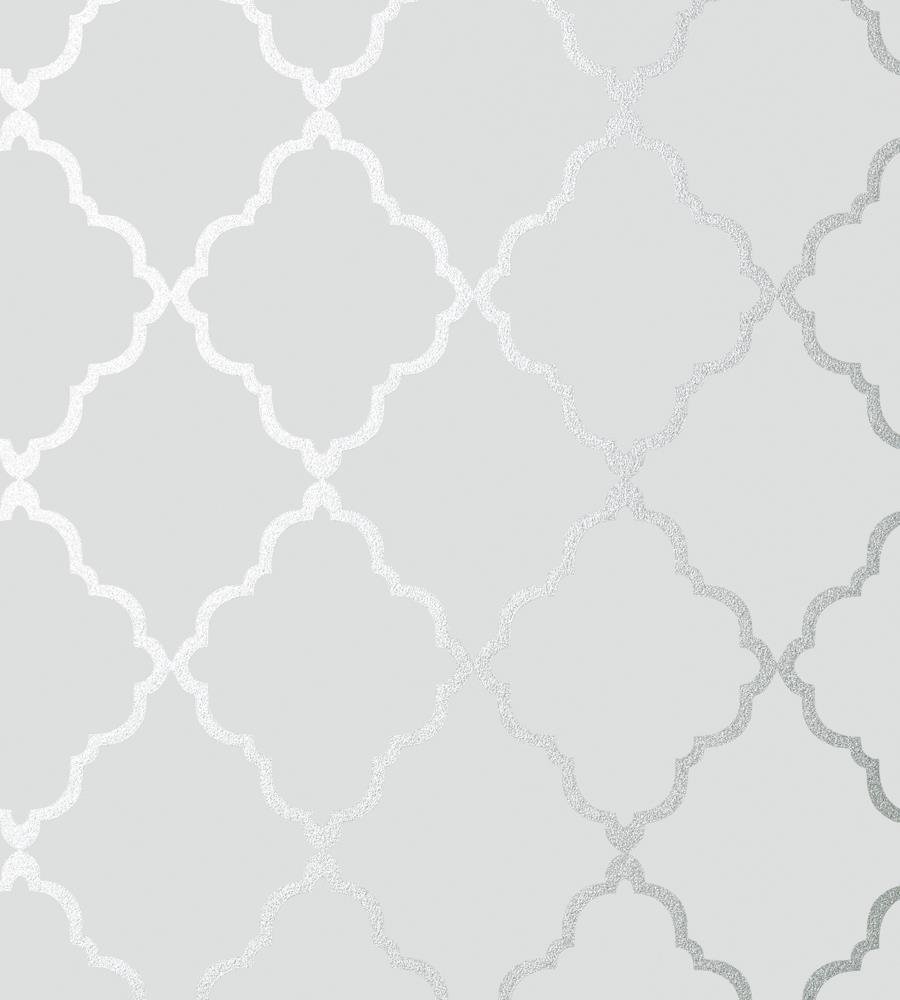 Обои Anna French Seraphina at6057 Klein Trellis Silver on Grey