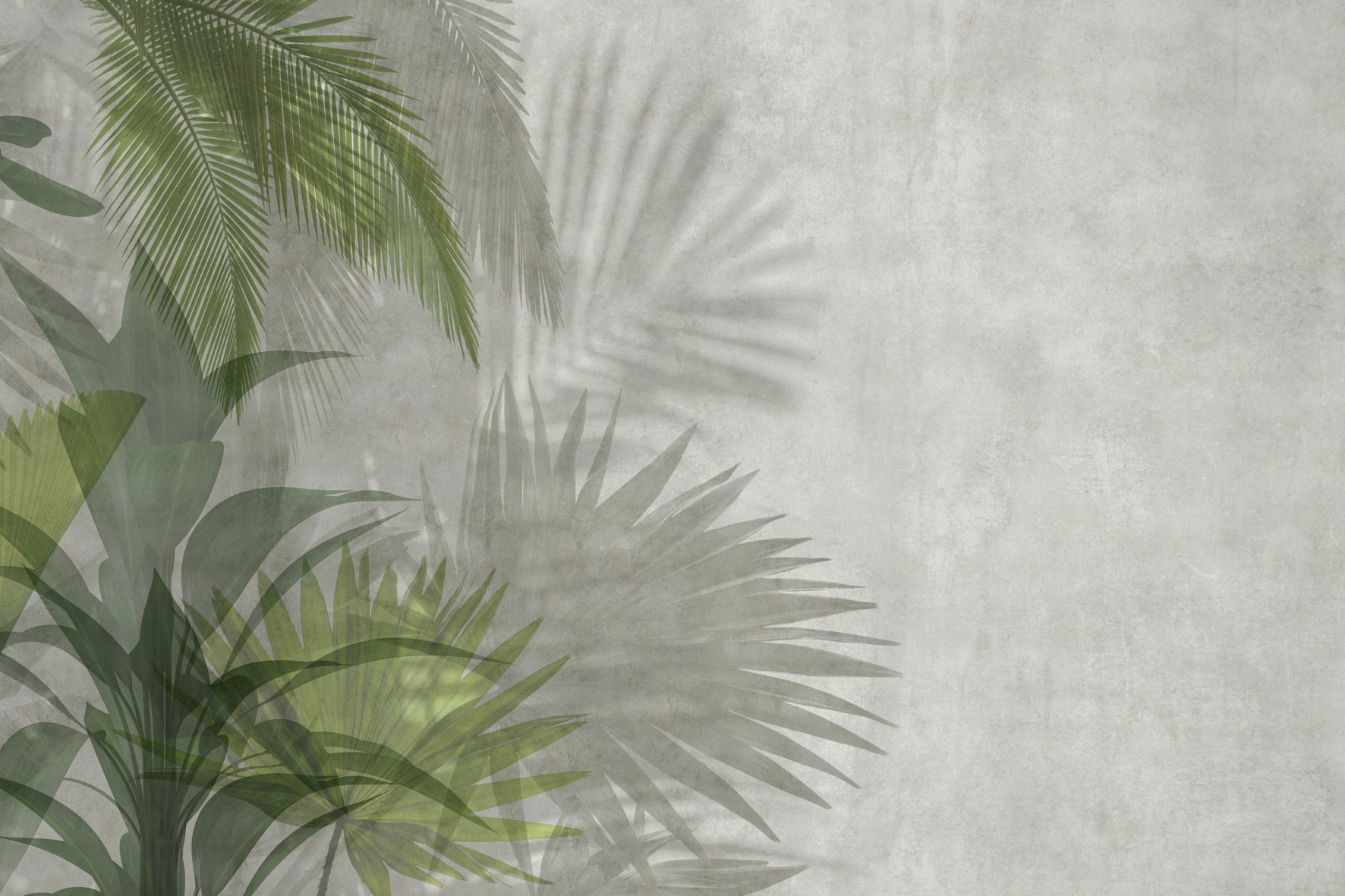 Фреска на стену пальмовые листья