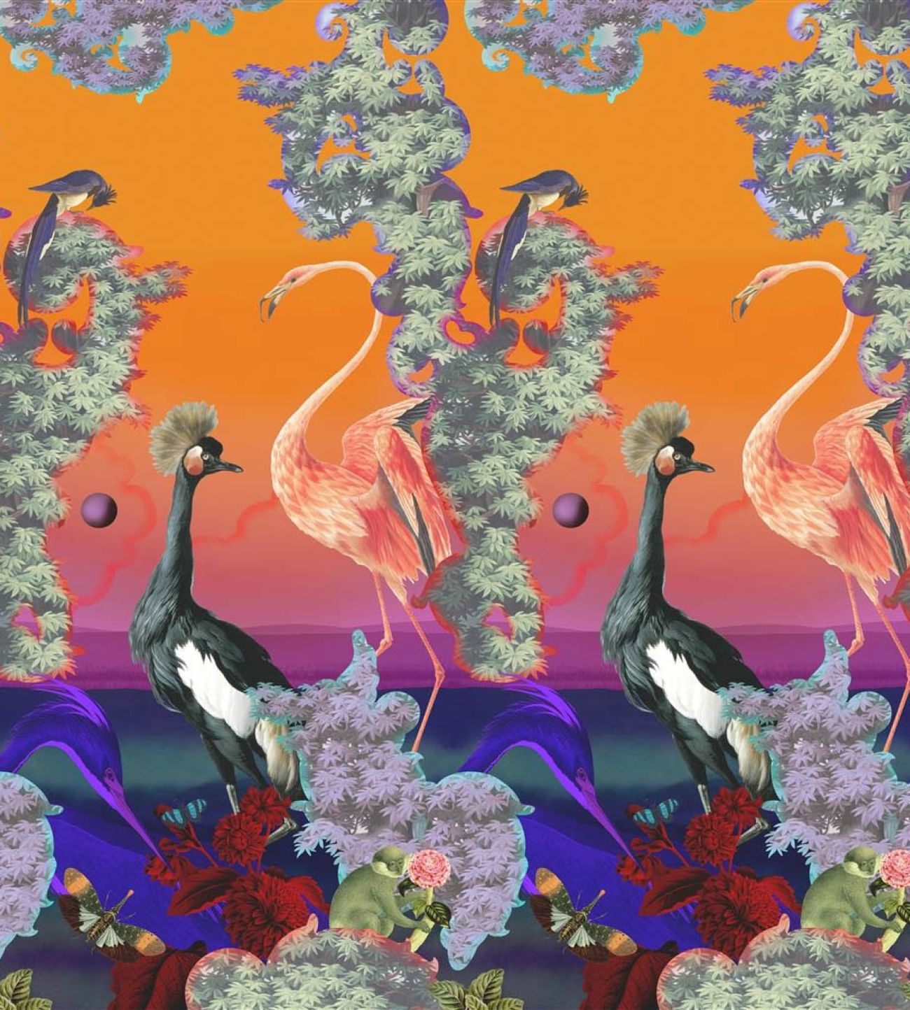 Панно Christian Lacroix, коллекция Stravaganza, артикул PCL7049/01: премиальные дизайнерские обои для стильного интерьера Панно Christian Lacroix, коллекция Stravaganza, артикул PCL7049/01: премиальные дизайнерские обои для стильного интерьера