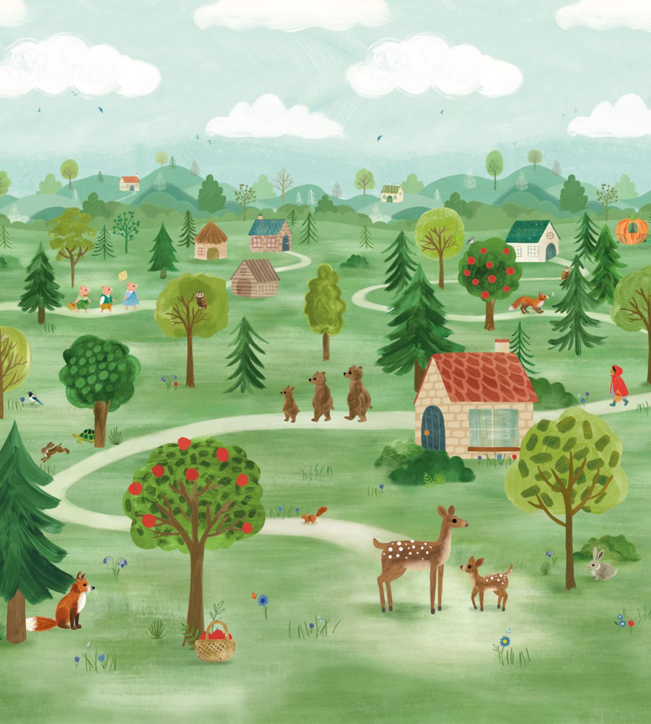 Панно Villa Nova, коллекция Picturebook II, артикул W655/01: премиальные дизайнерские обои для стильного интерьера Панно Villa Nova, коллекция Picturebook II, артикул W655/01: премиальные дизайнерские обои для стильного интерьера